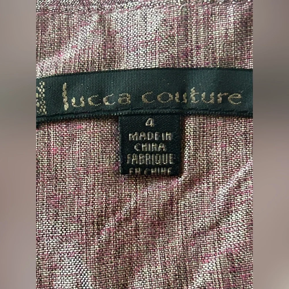 Lucca Couture Plum Metallic Mini Skirt Y2K Party Coquette Glam Women’s Size 4